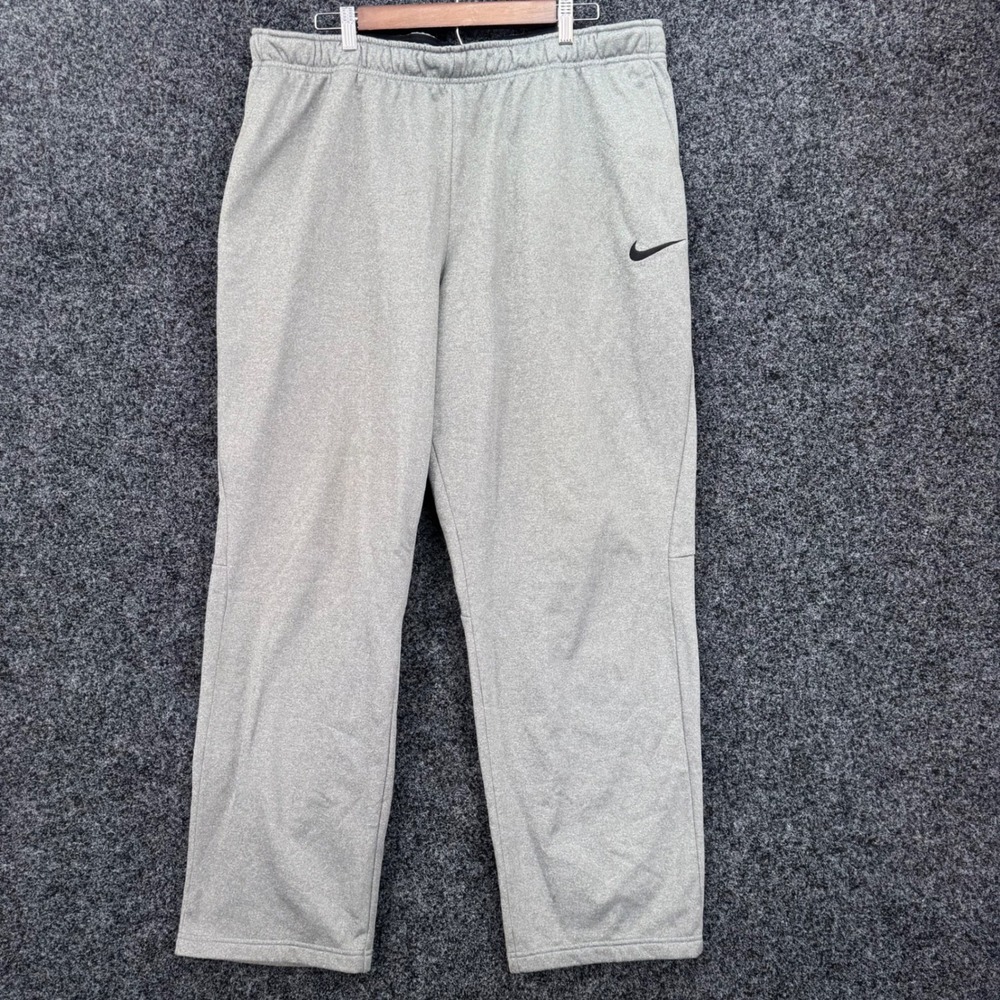 Nike Dri-FIT Mens 3XL Gray Fleece Training Pants Straight Leg Sweatpants